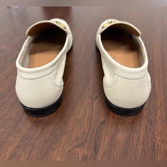 Zara Cream Loafers with Gold Buckle - Picture 4 of 5